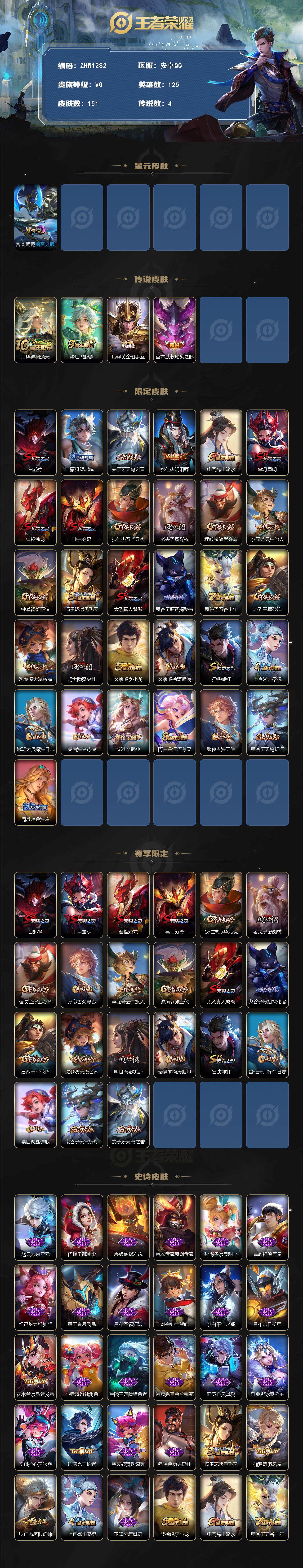 WZLX3371574王者荣耀账号详情图2