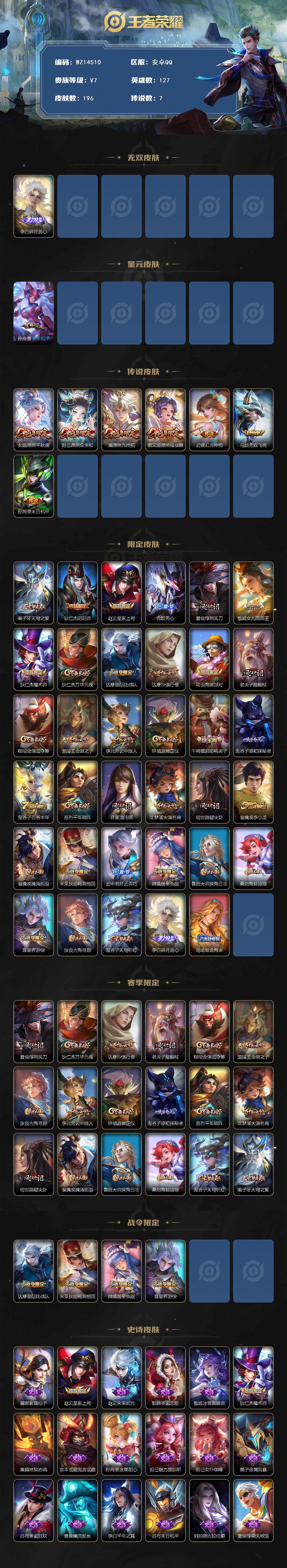 WZ0349439王者荣耀账号详情图2