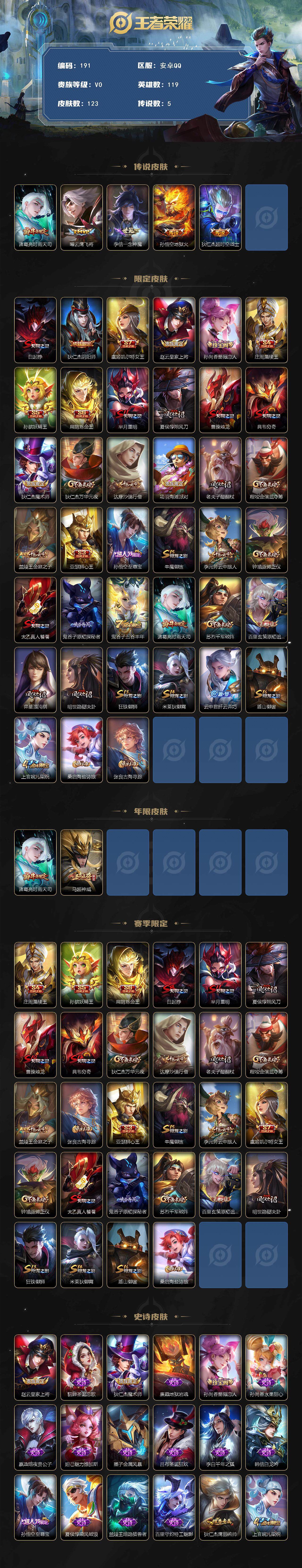 WZCMW3369784王者荣耀账号详情图2