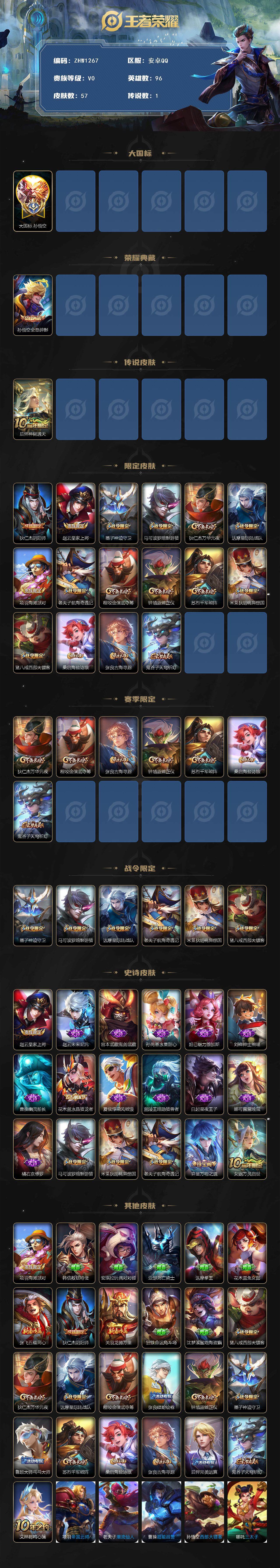 WZLE3373711王者荣耀账号详情图2