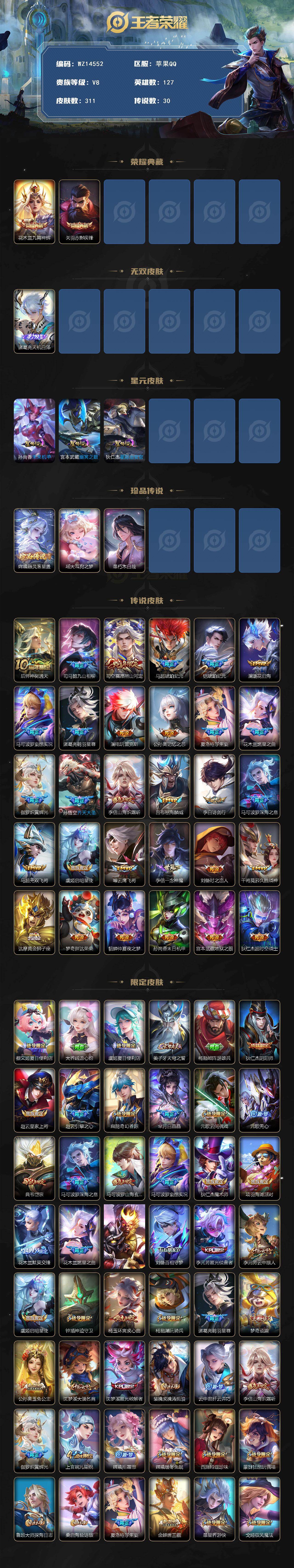 WZ0349447王者荣耀账号详情图2