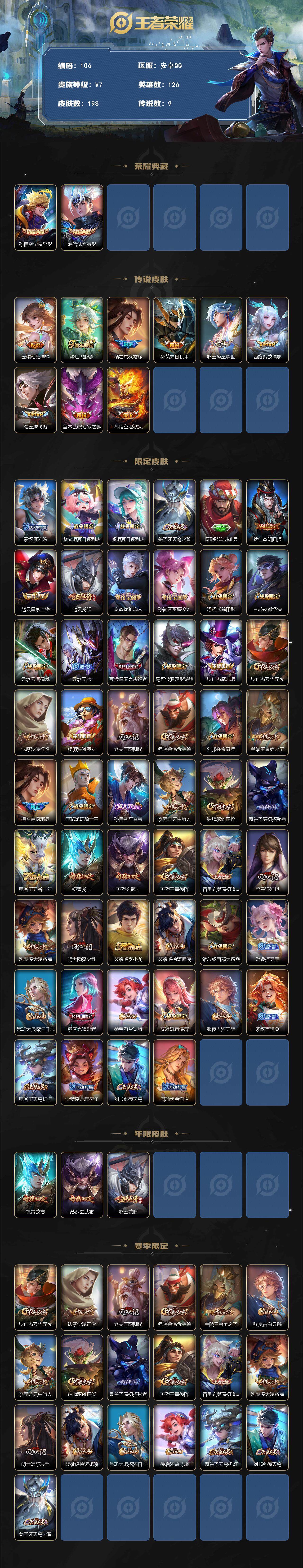 WZCMW3370205王者荣耀账号详情图2