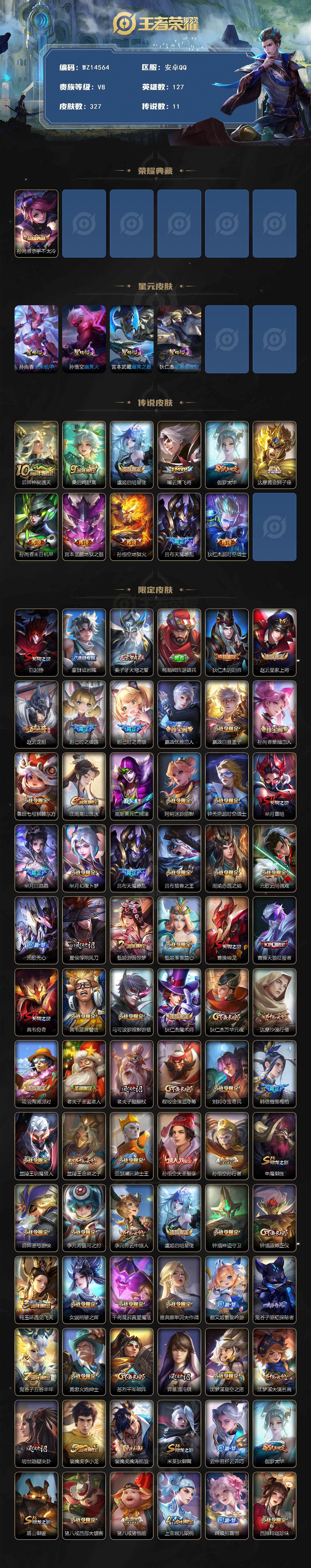 WZ0349450王者荣耀账号详情图2