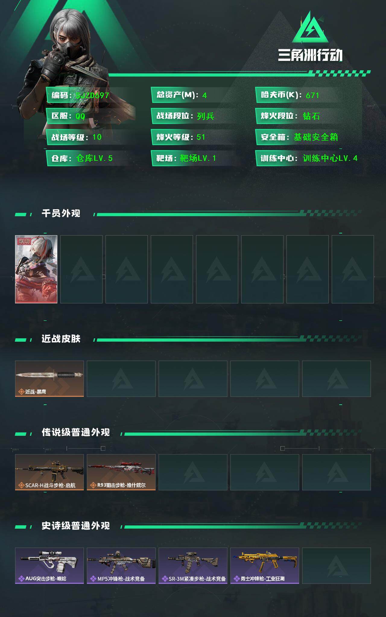 SJZCMW362984三角洲行动账号详情图2