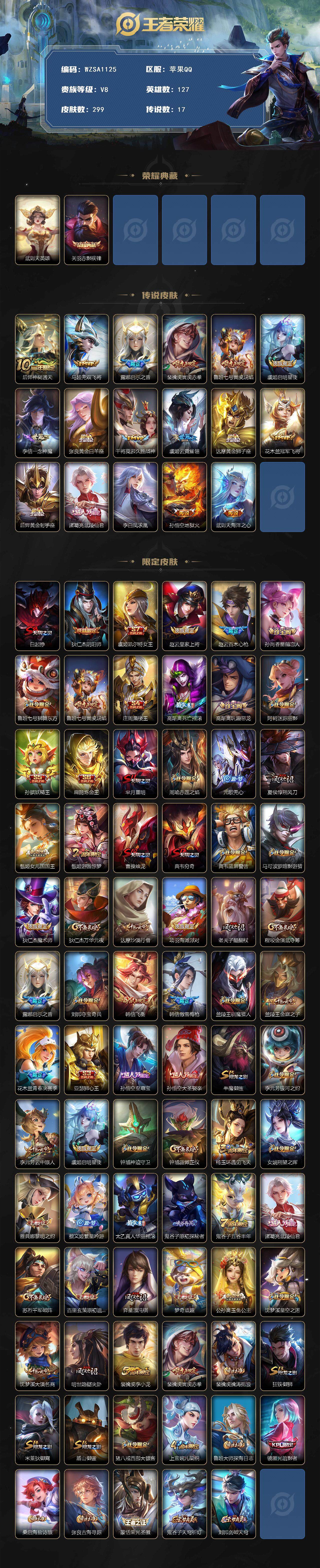 WZCMW3371700王者荣耀账号详情图2