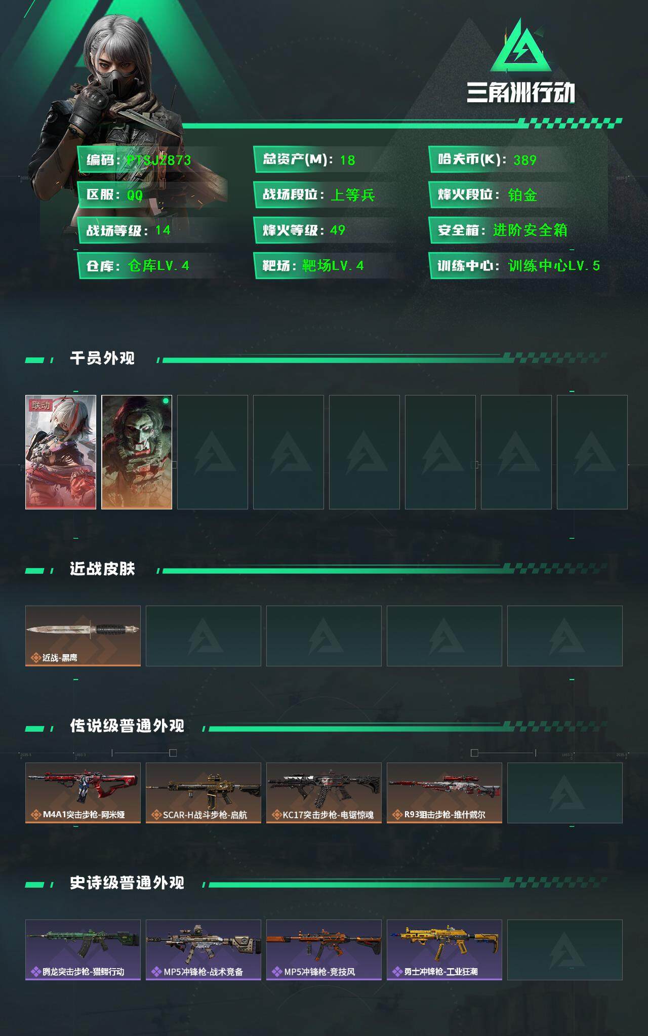 SJZCMW363130三角洲行动账号详情图2