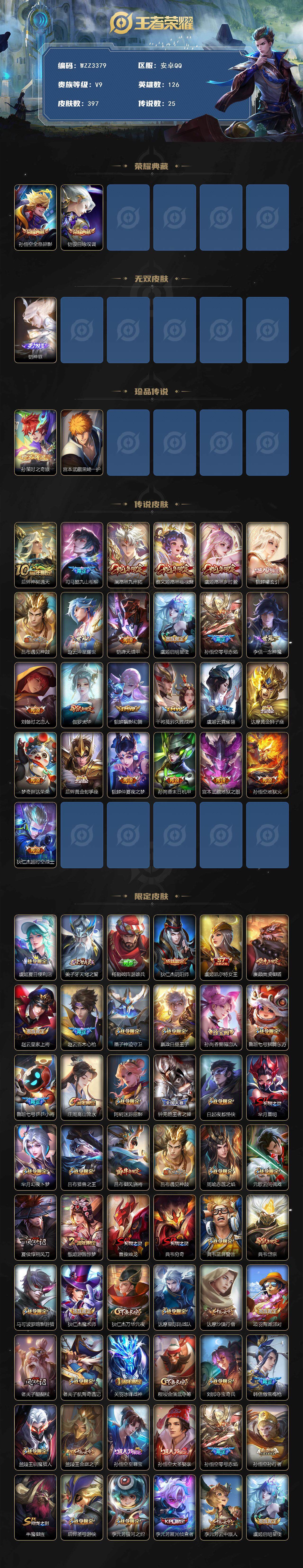 WZCMW3371471王者荣耀账号详情图2