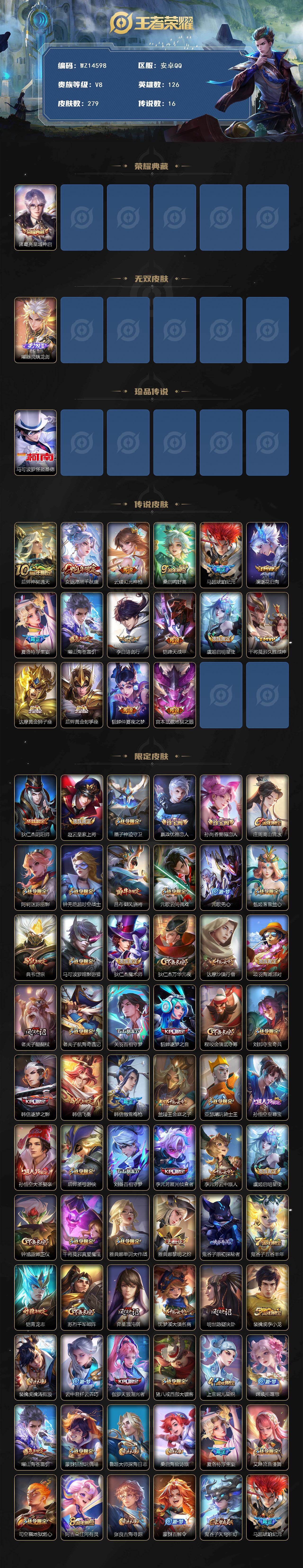 WZ0349457王者荣耀账号详情图2