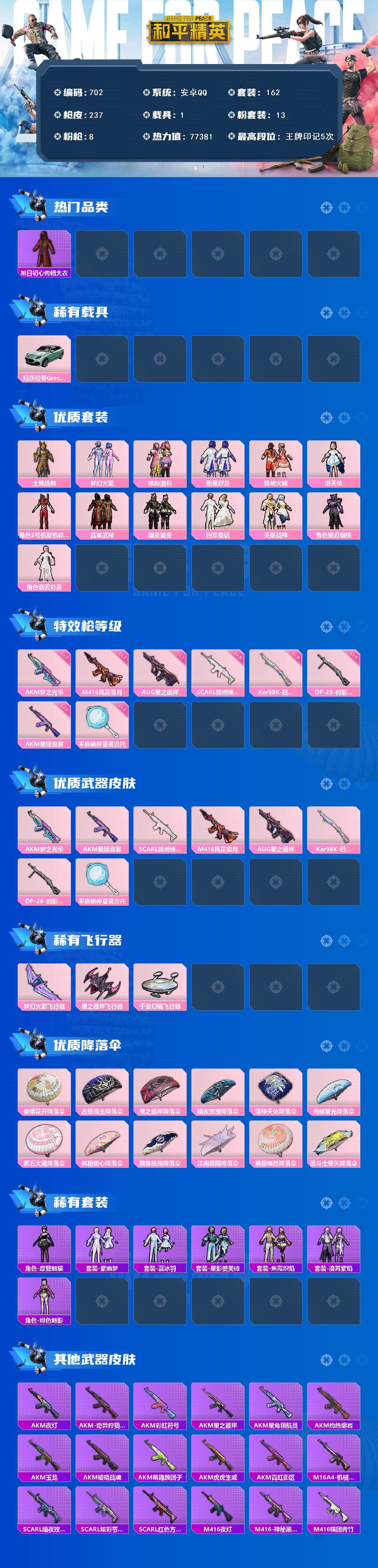 HPCMW3424063和平精英账号详情图2 HPCMW3424063和平精英账号详情图2