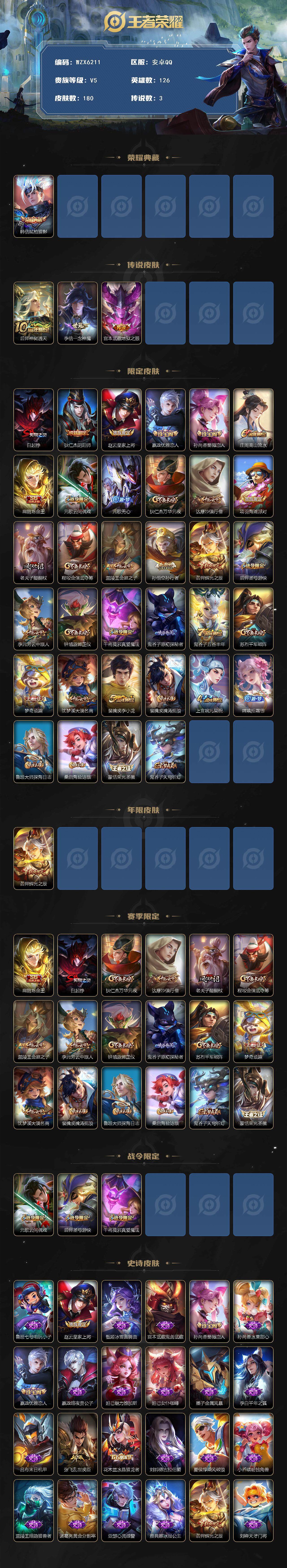 WZCMW3375789王者荣耀账号详情图2