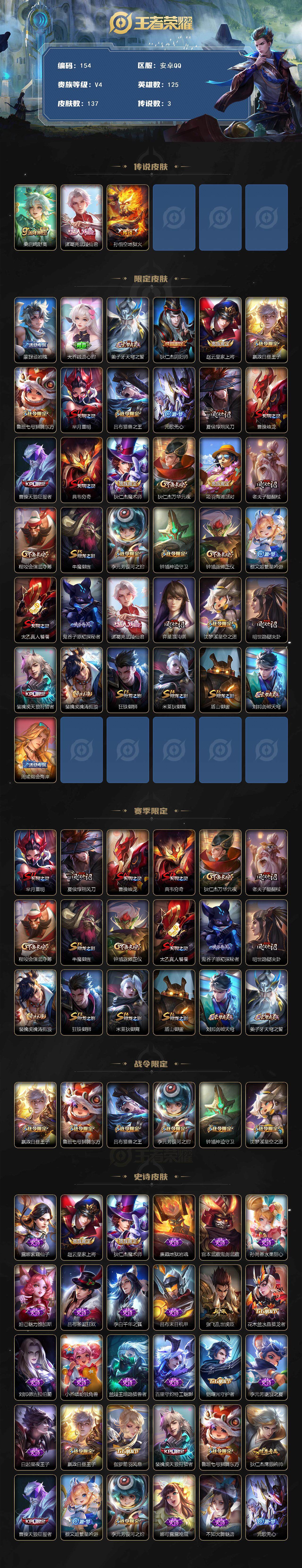 WZCMW3370260王者荣耀账号详情图2