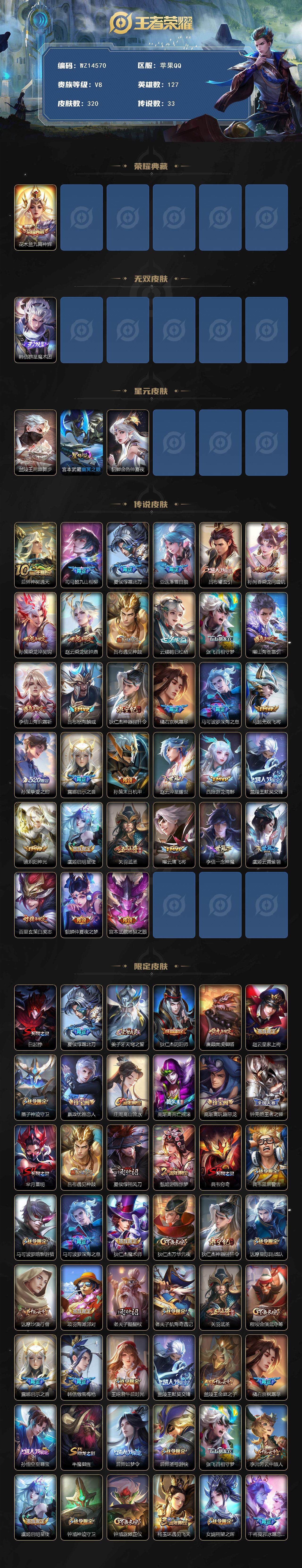 WZ0349452王者荣耀账号详情图2