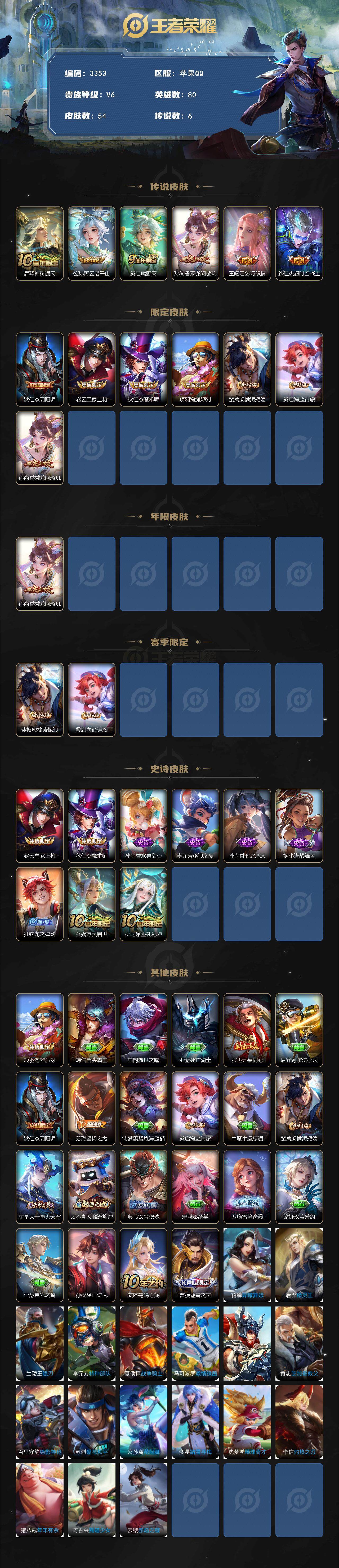 WZJZ3382780王者荣耀账号详情图2