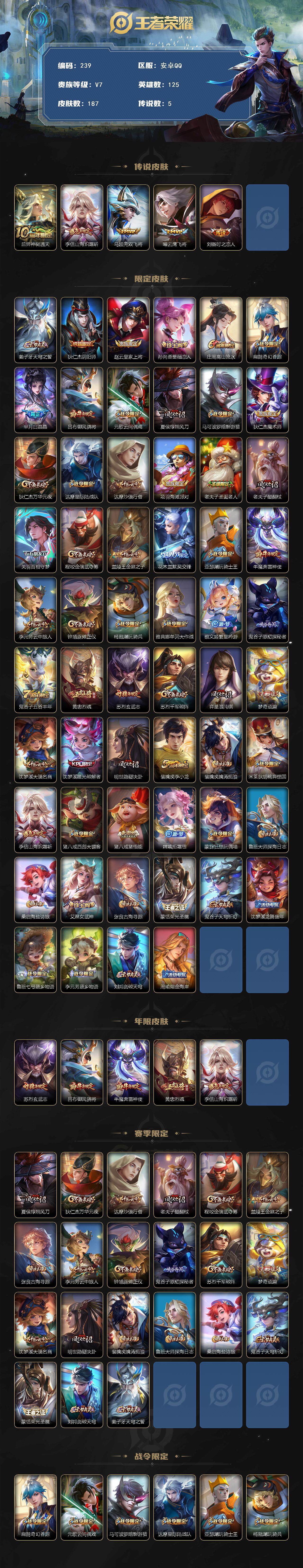 WZCMW3371012王者荣耀账号详情图2