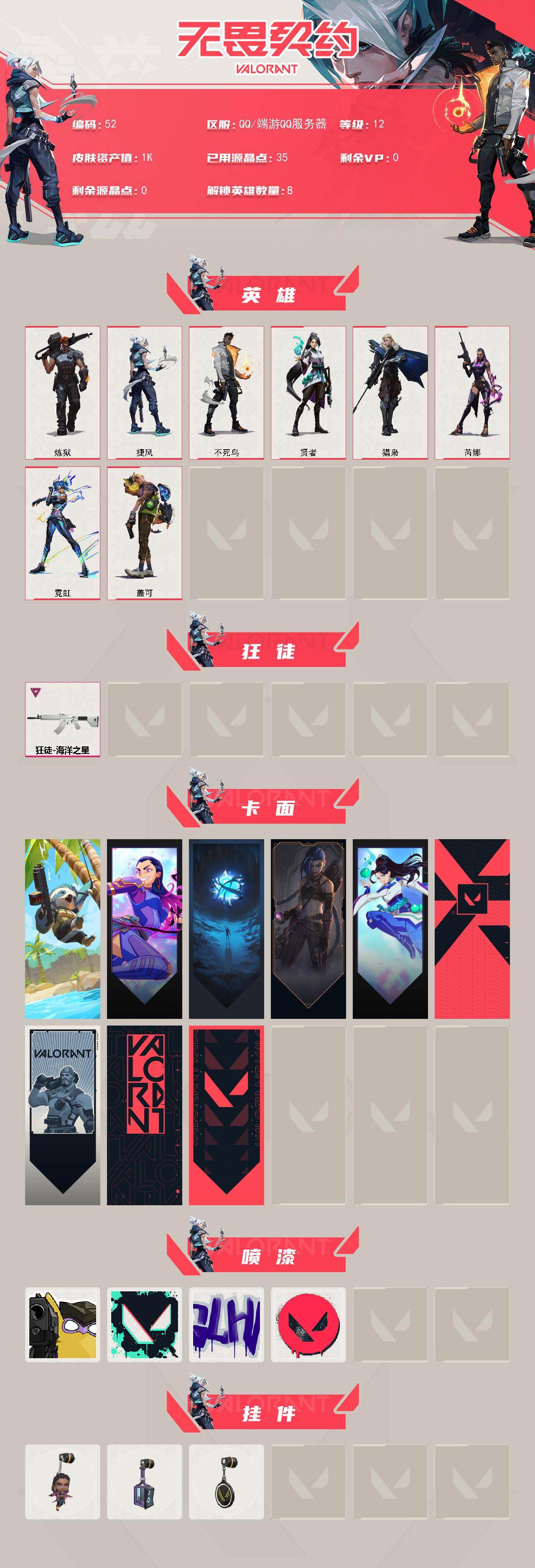 WWQLX429807无畏契约账号详情图2