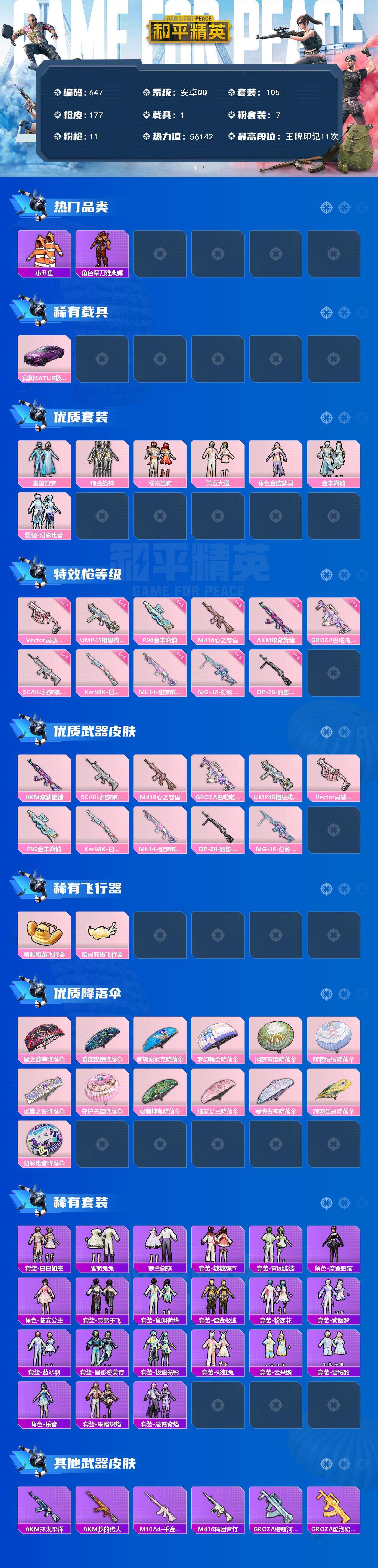 HPCMW3424042和平精英账号详情图2 HPCMW3424042和平精英账号详情图2