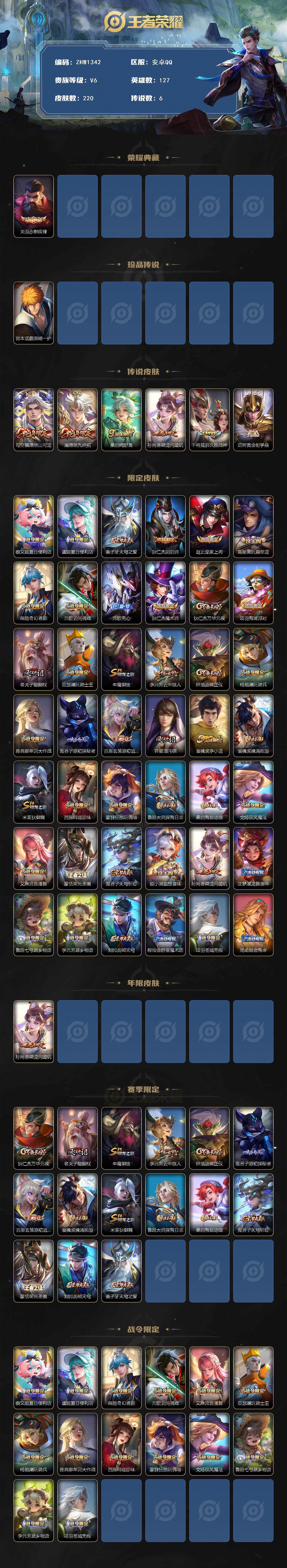 WZLE3377423王者荣耀账号详情图2