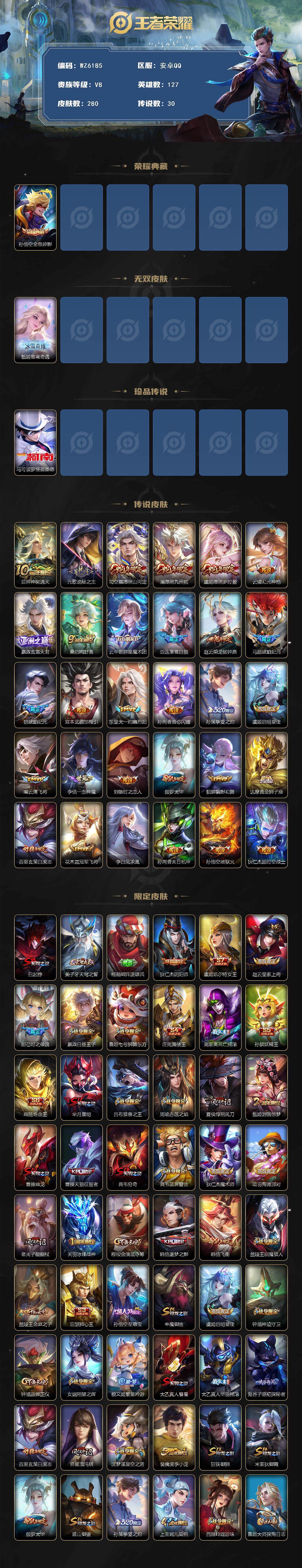 WZXS3374006王者荣耀账号详情图2