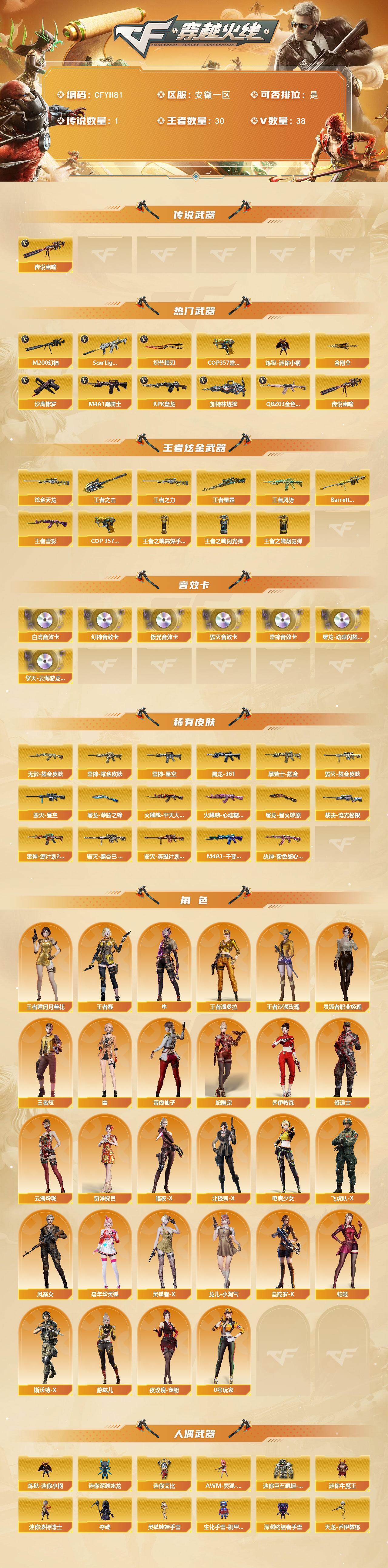 CFQM363081穿越火线账号详情图3 CFQM363081穿越火线账号详情图3