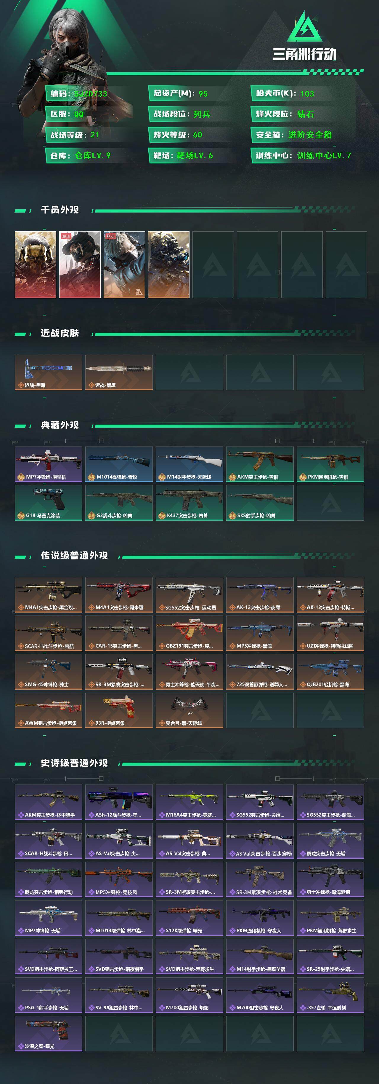SJZQM383460三角洲行动账号详情图3 SJZQM383460三角洲行动账号详情图3