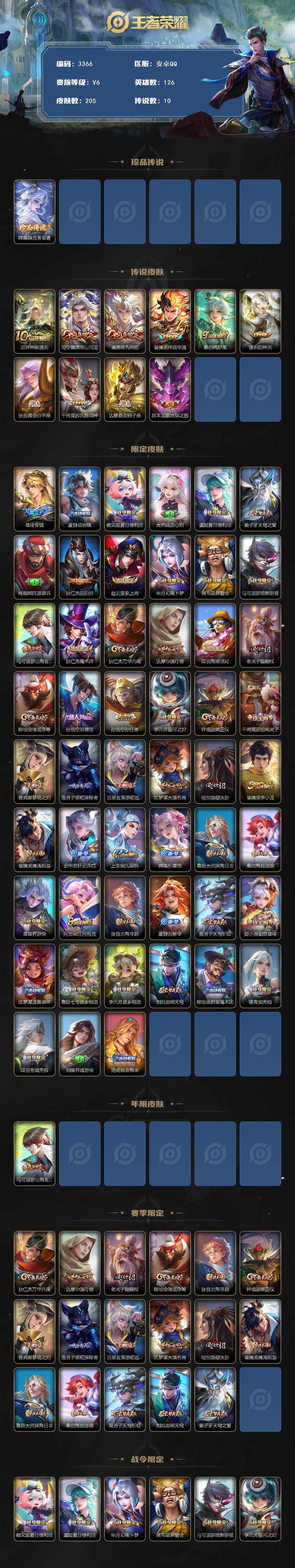 WZQM3382838王者荣耀账号详情图3 WZQM3382838王者荣耀账号详情图3