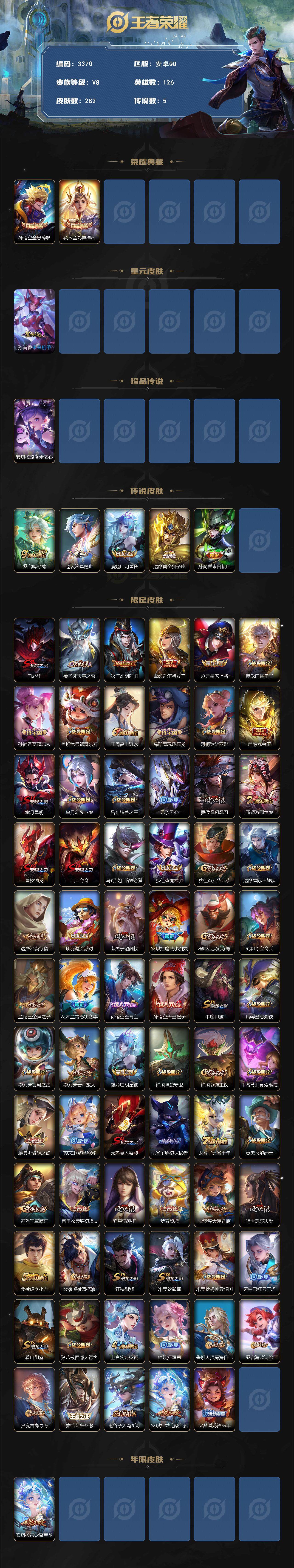 WZQM3382843王者荣耀账号详情图3