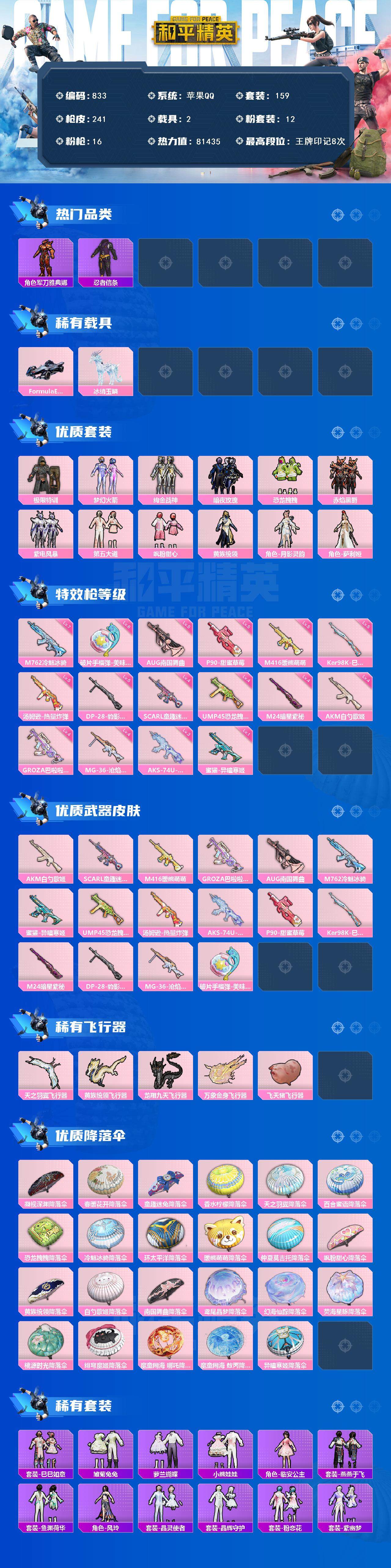 HPCMW3424596和平精英账号详情图2 HPCMW3424596和平精英账号详情图2