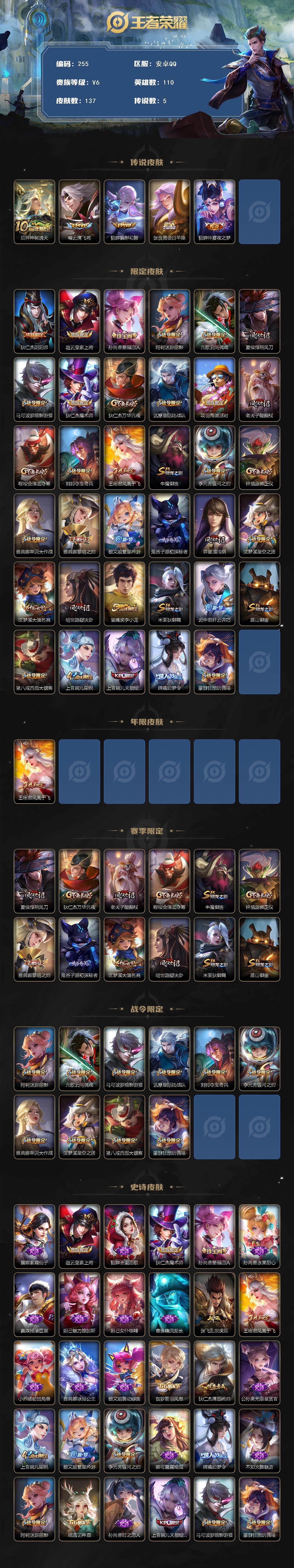 WZCMW3375371王者荣耀账号详情图2