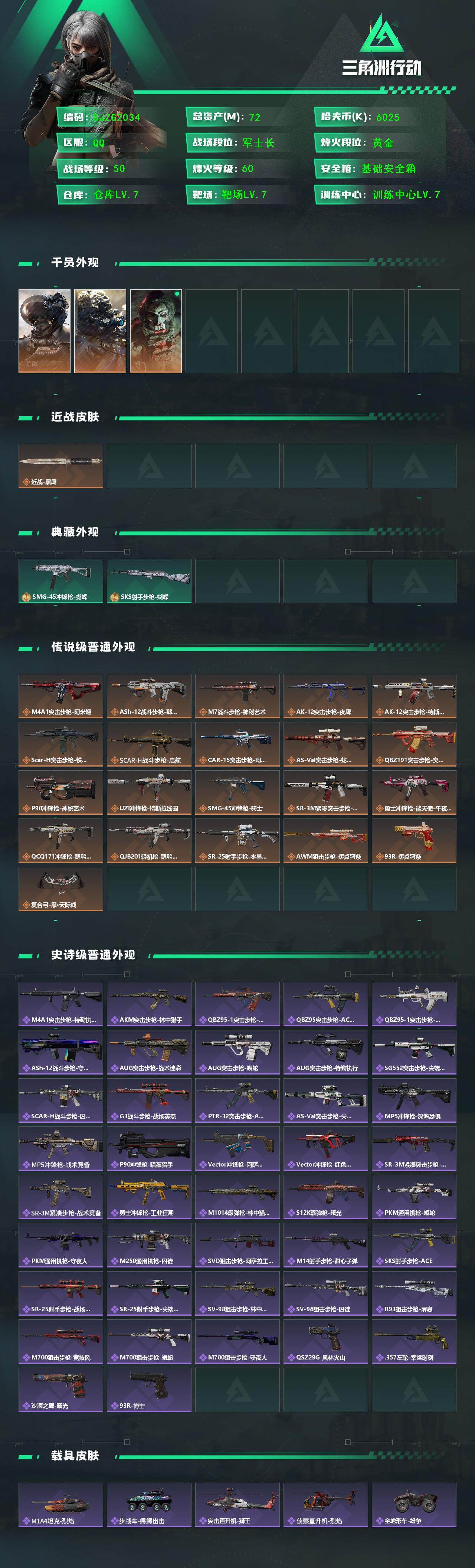 SJZCMW364596三角洲行动账号详情图2