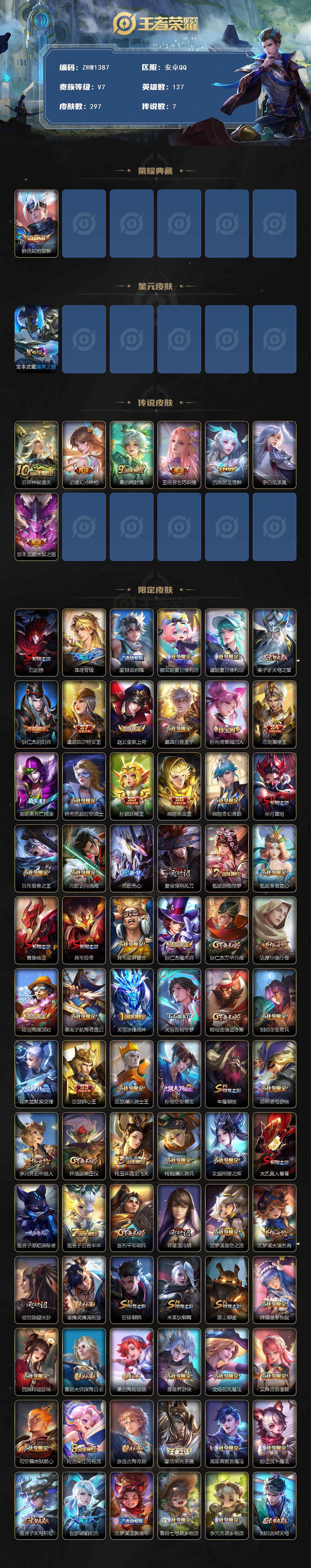 WZLX3381522王者荣耀账号详情图2