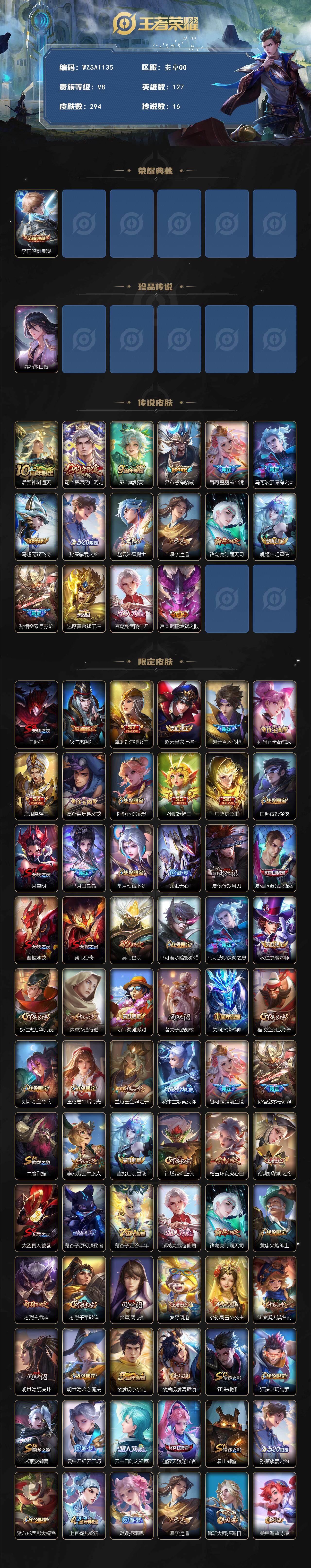 WZCMW3377582王者荣耀账号详情图2