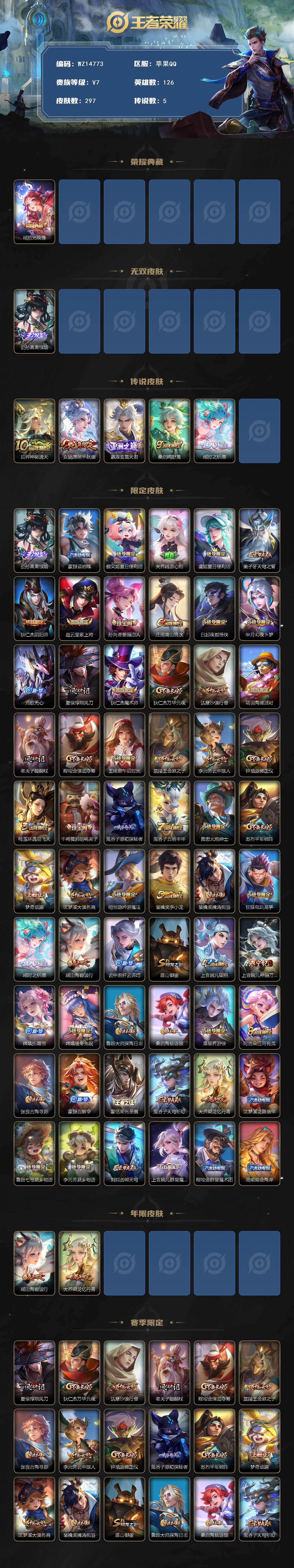 WZ0349483王者荣耀账号详情图2