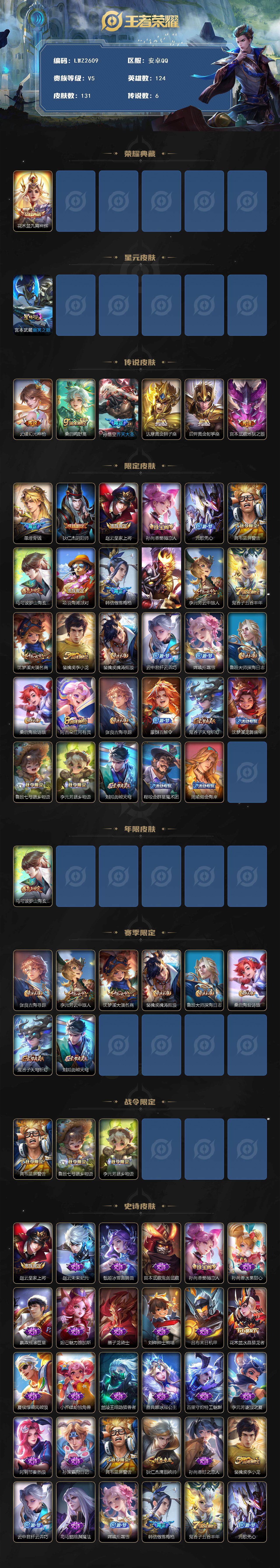 WZLX3379889王者荣耀账号详情图2