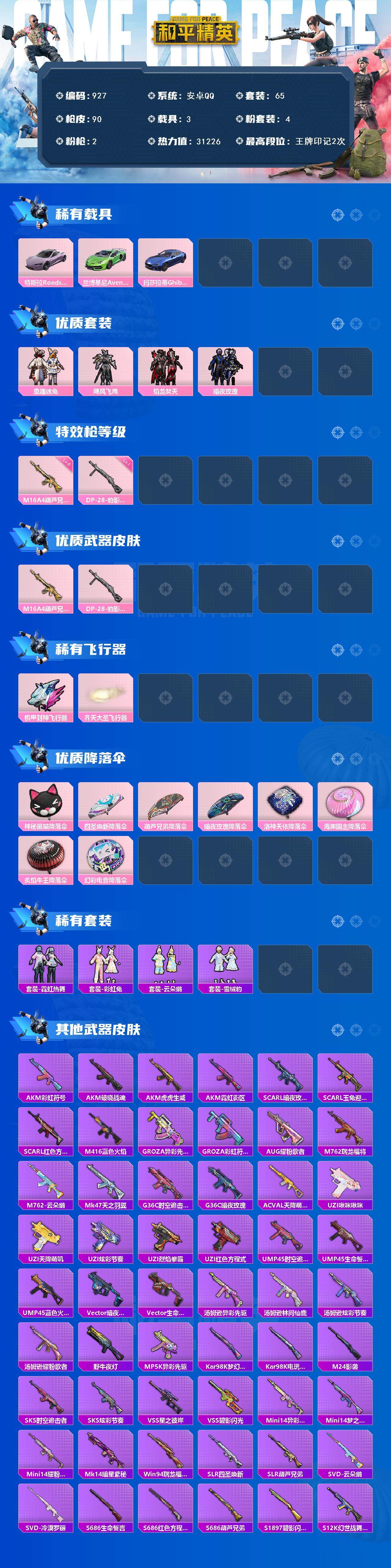 HPCMW3424723和平精英账号详情图2