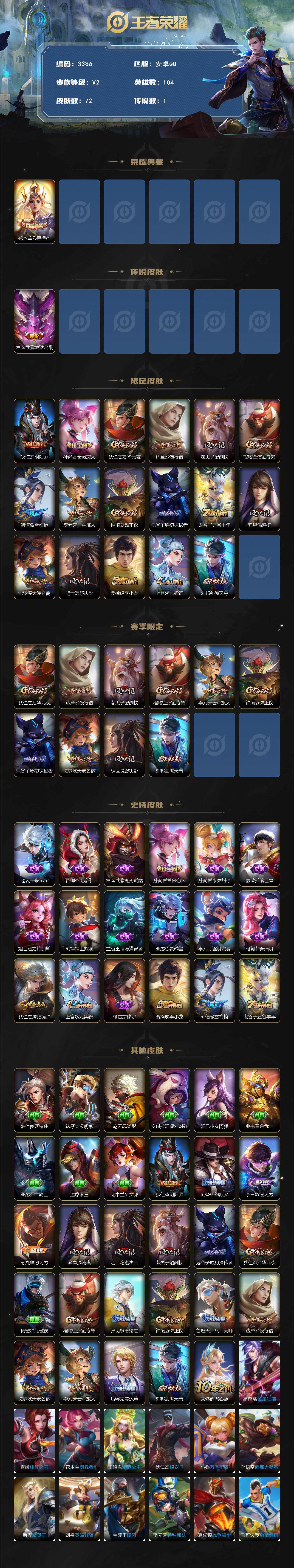 WZJZ3383753王者荣耀账号详情图2