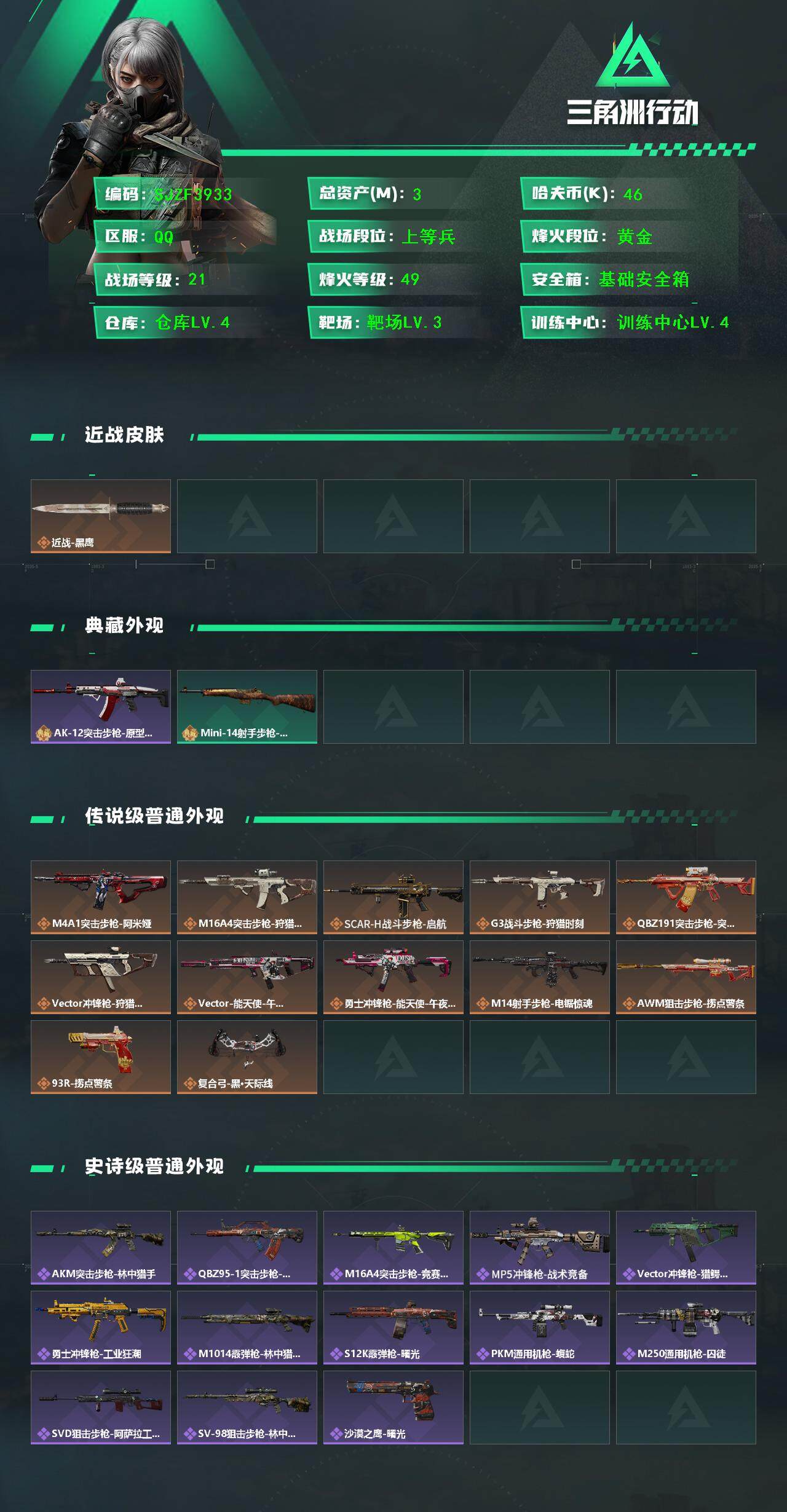 SJZCMW365886三角洲行动账号详情图2