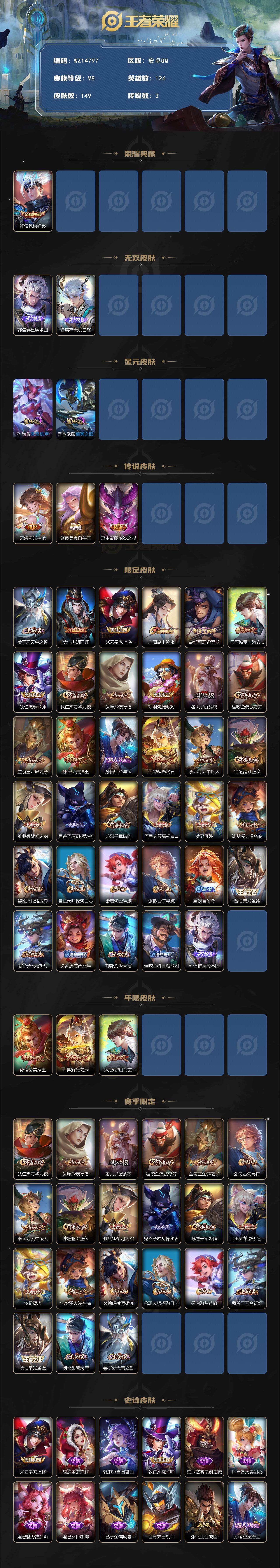 WZ0349487王者荣耀账号详情图2