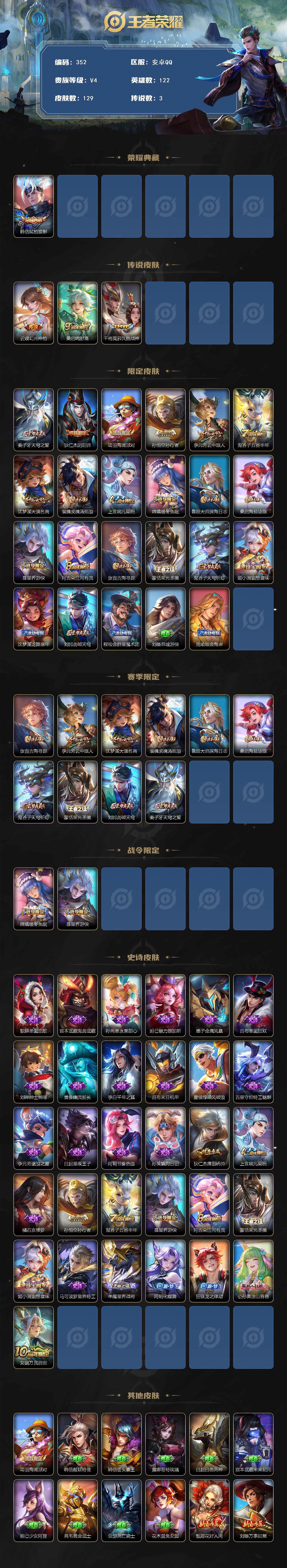 WZCMW3379499王者荣耀账号详情图2