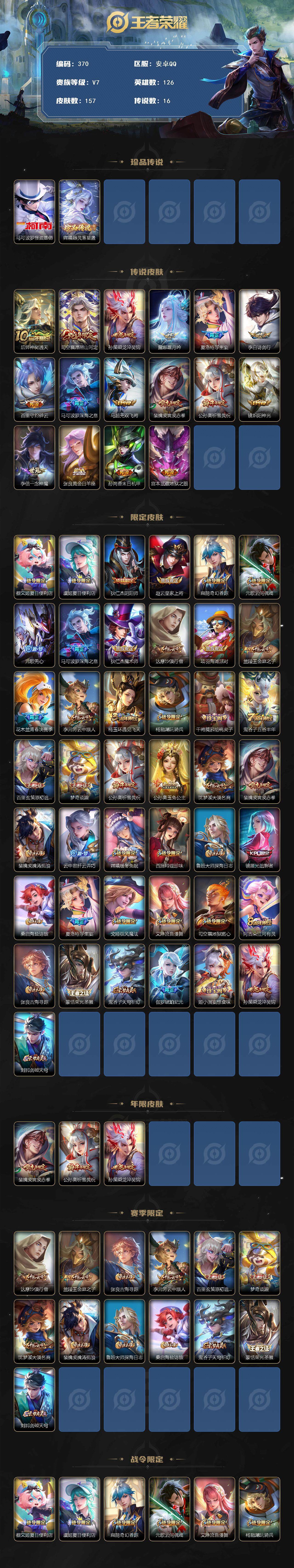 WZCMW3379507王者荣耀账号详情图2