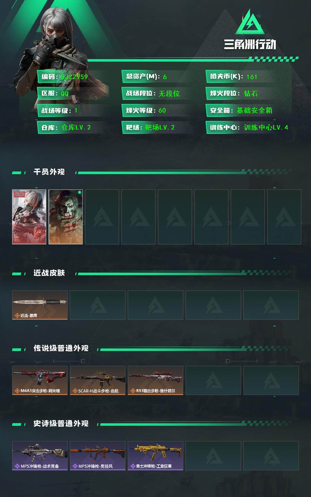 SJZCMW392948三角洲行动账号详情图2