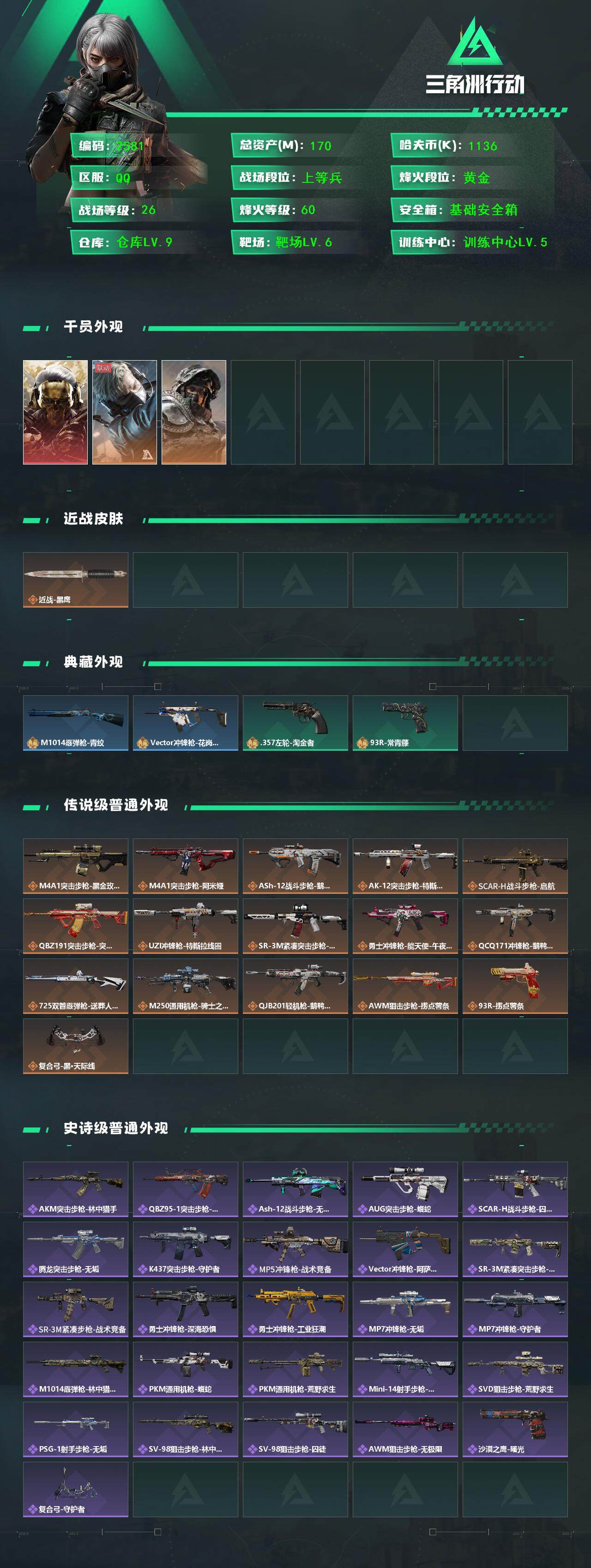 SJZCMW385226三角洲行动账号详情图2 SJZCMW385226三角洲行动账号详情图2