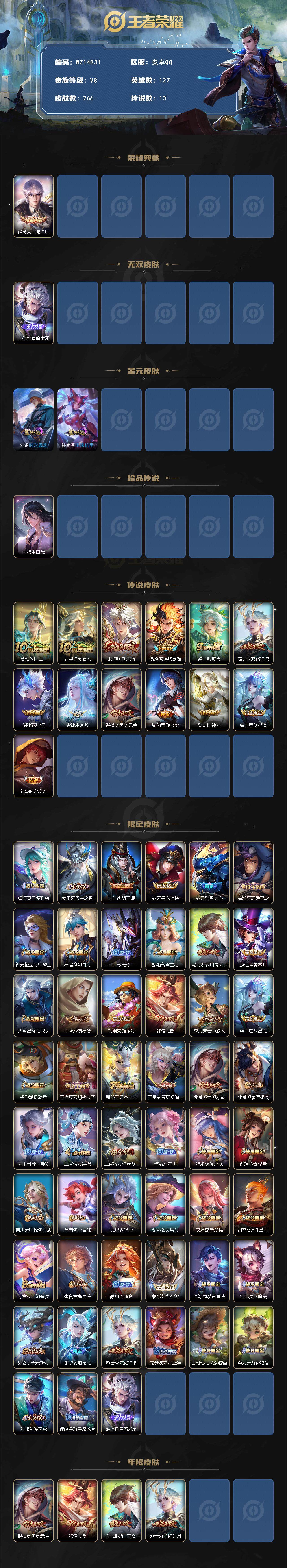 WZ0349495王者荣耀账号详情图2