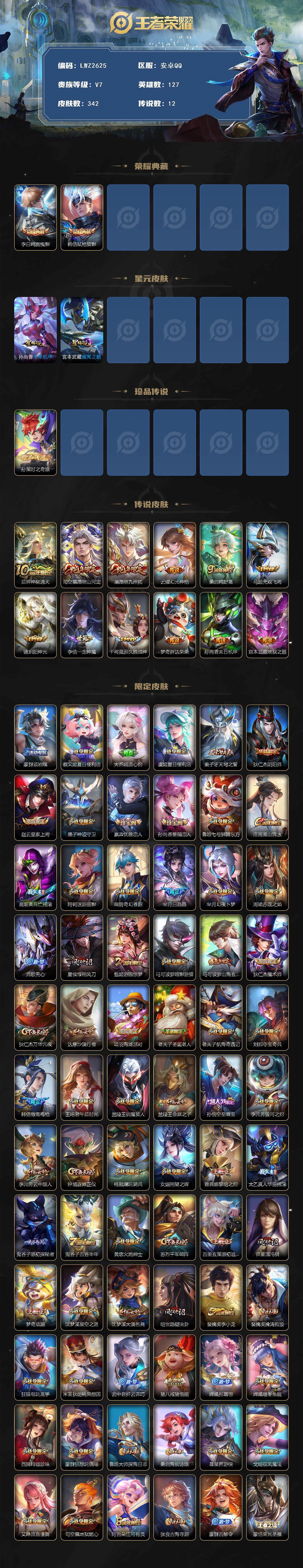 WZLE3383280王者荣耀账号详情图2