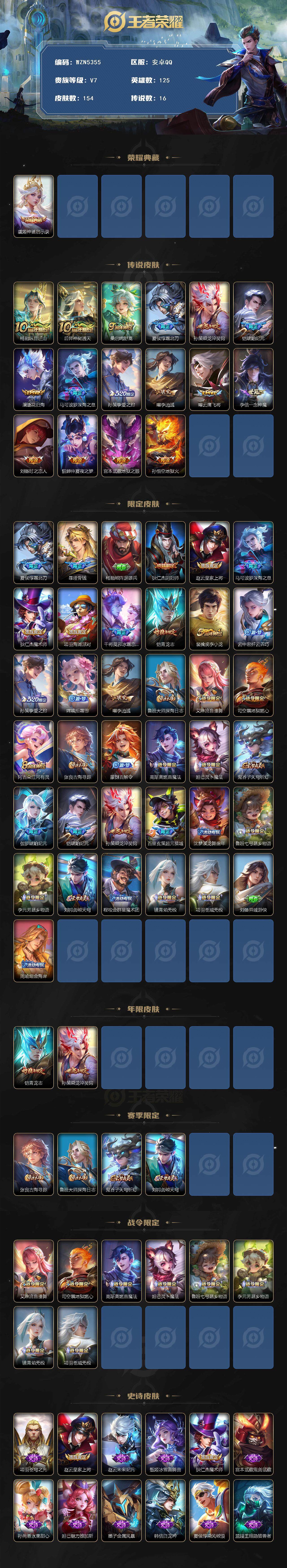 WZCMW3382214王者荣耀账号详情图2