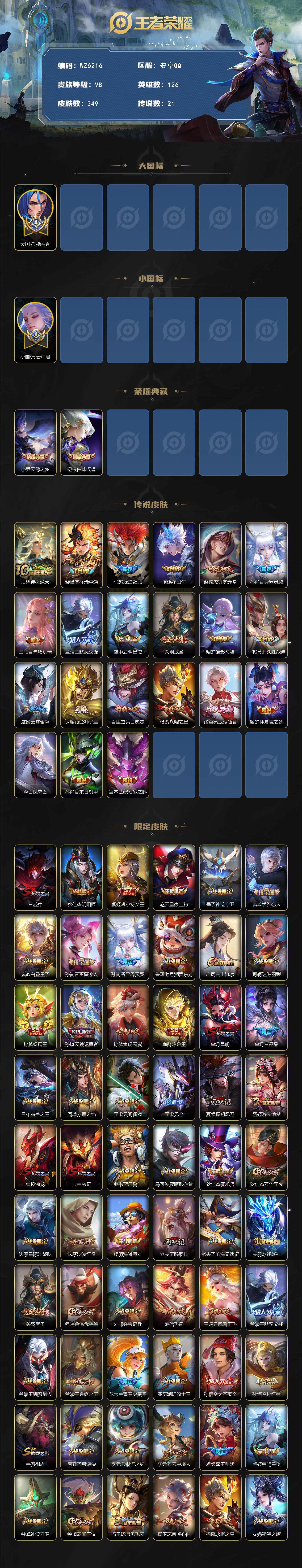 WZXS3448802王者荣耀账号详情图2