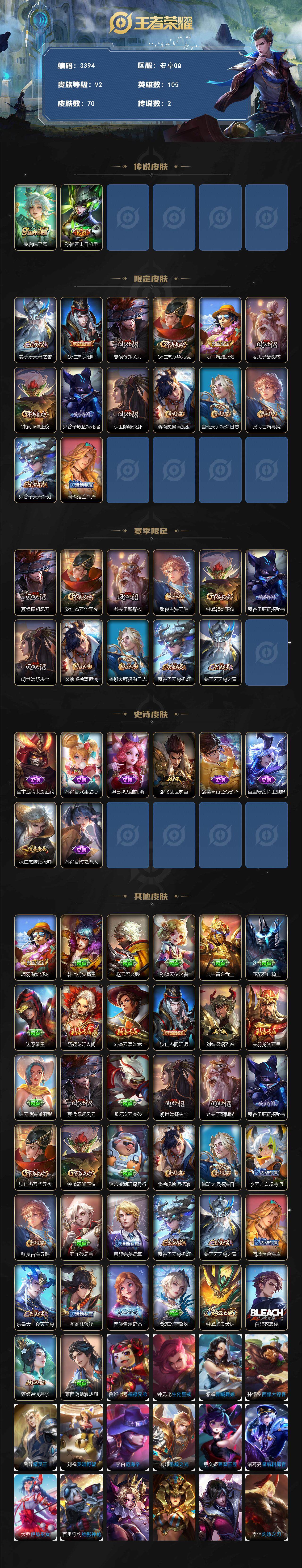 WZJZ3386698王者荣耀账号详情图2