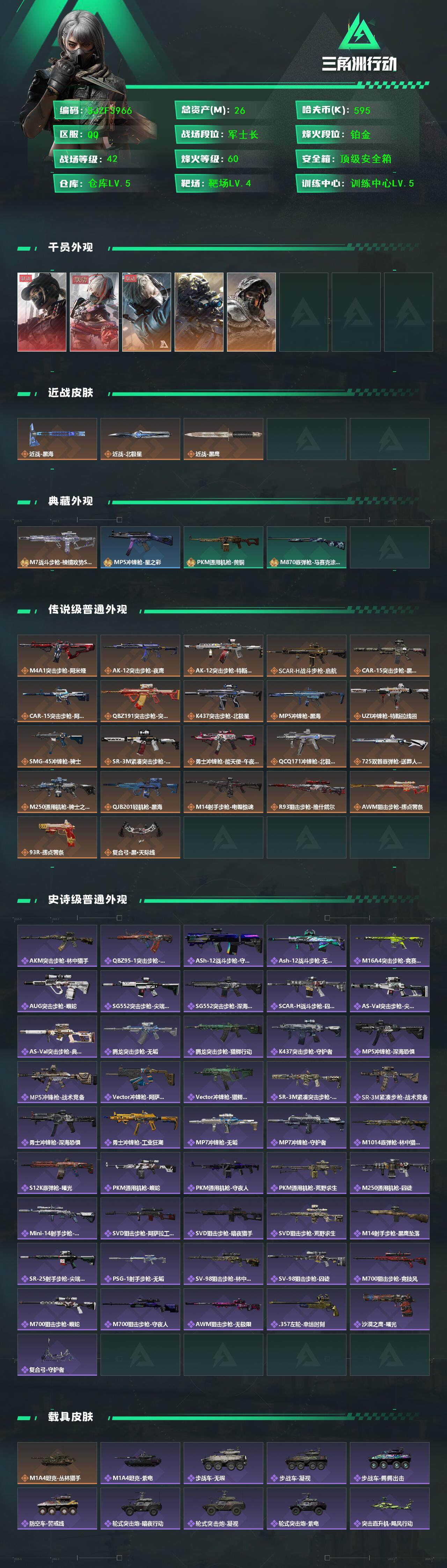 SJZQM370142三角洲行动账号详情图3 SJZQM370142三角洲行动账号详情图3