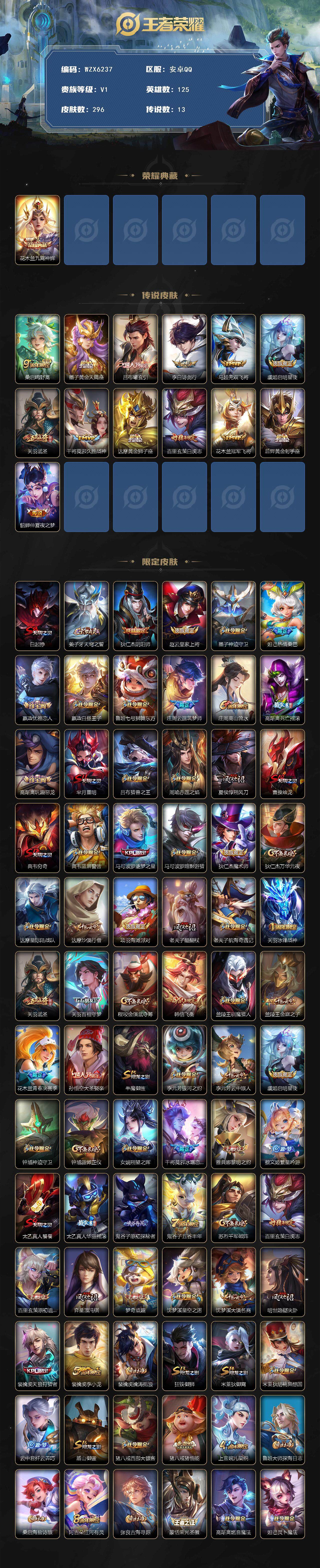 WZCMW3381564王者荣耀账号详情图2