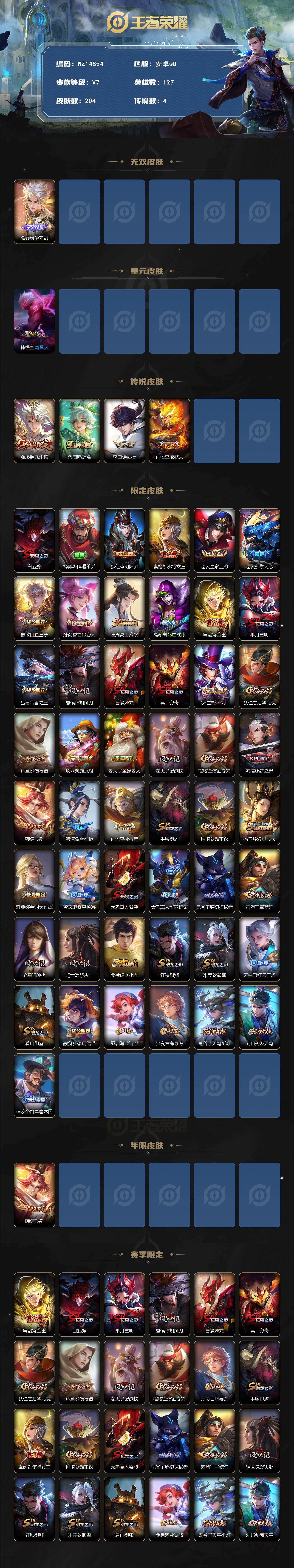 WZ0349498王者荣耀账号详情图2