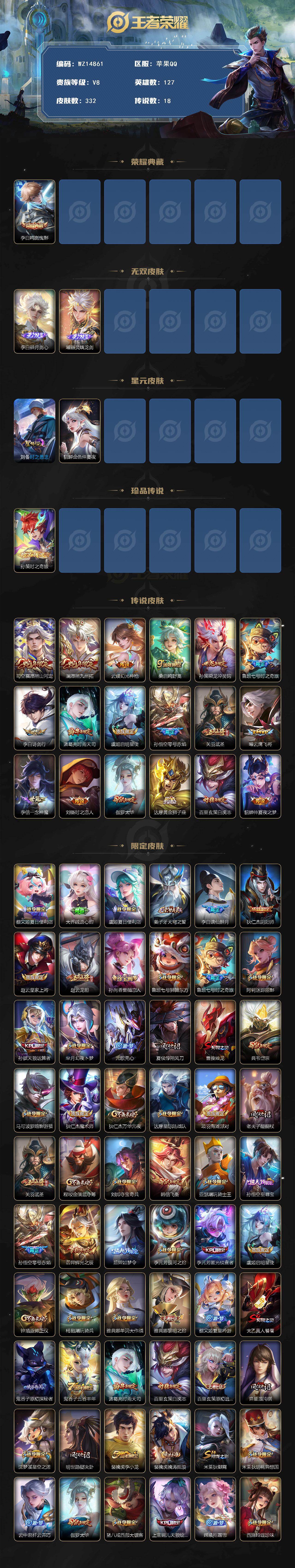 WZ0349502王者荣耀账号详情图2